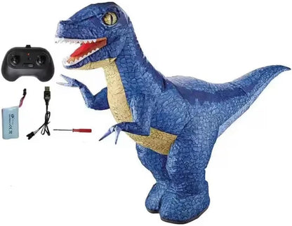 Inflatable Dinosaur RC Toy for Kids, Electric Dinosaur Toy with 360°Rotation, Rechargeable T-Rex RC Walking for Boys & Girls,