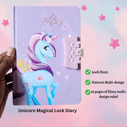 Unicorn Mini Diary Single ruled 65 Pages  (Multicolor)