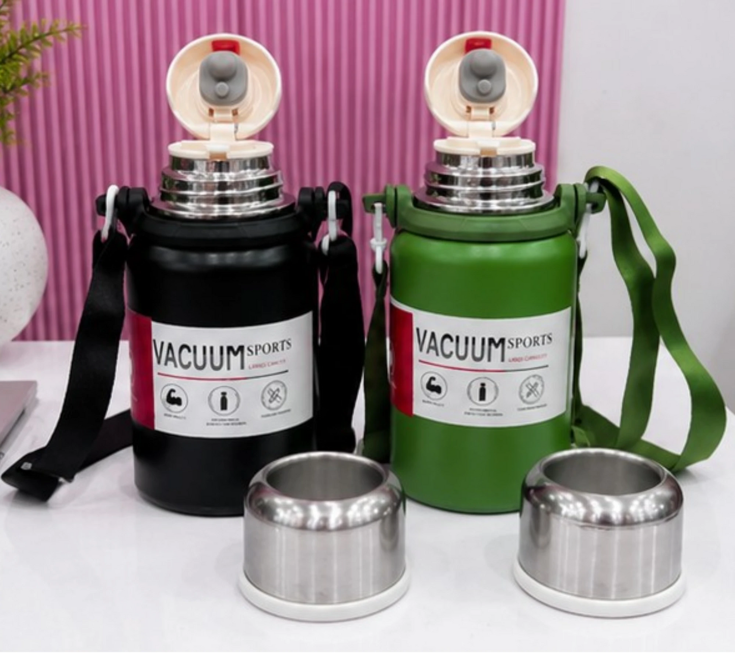Vacuum Insulated Water Bottle with Strap
